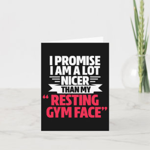 Gym Workout Bodybuilding Funny My Resting Gym Face Card