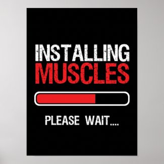 Gym Workout Fitness Body Builder Installing Muscle