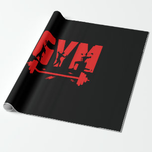 gym workout fitness wrapping paper