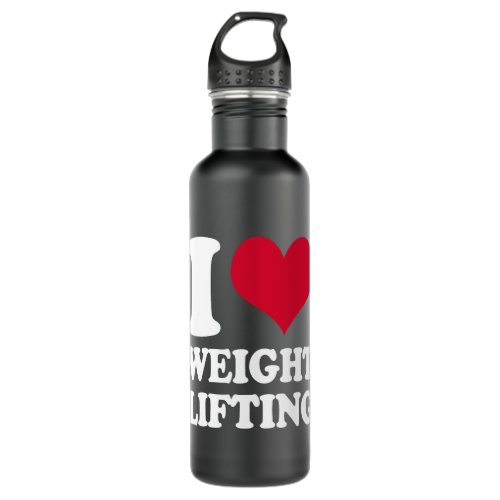Gym Workout Motivation Fitness I Love Weightliftin Stainless Steel Water Bottle