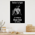 Gym Workout | Motivational Boxer Quote Poster | Zazzle