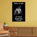 Gym Workout | Motivational Boxer Quote Poster | Zazzle