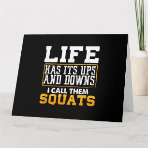 Gym Workout Weights Squat Men Women Card
