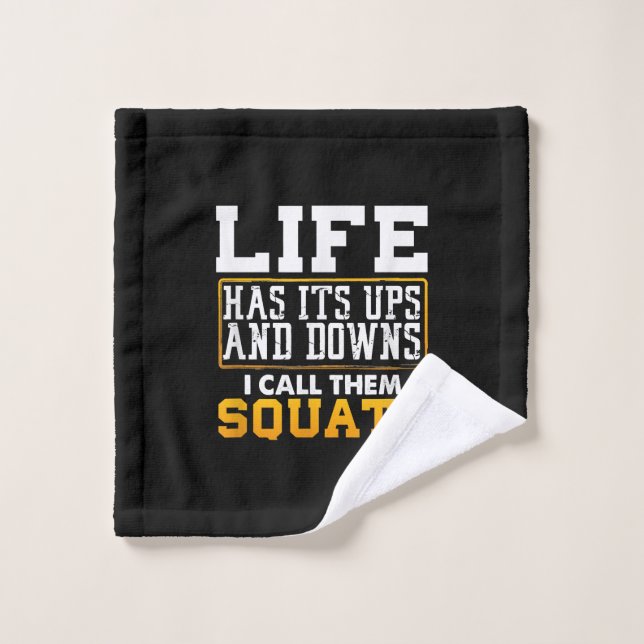 Gym Workout Weights Squat Men Women Wash Cloth (Wash Cloth)