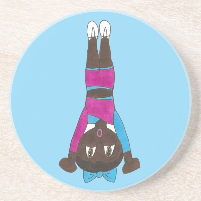 Gymastics Acrobatics Handstand Tumbling Gymnast Drink Coaster (Front)