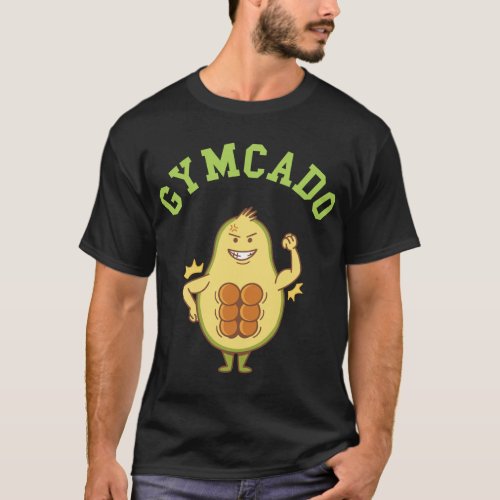 Gymcado Gym Avocado Bodybuilder Funny Avocado Frui T_Shirt