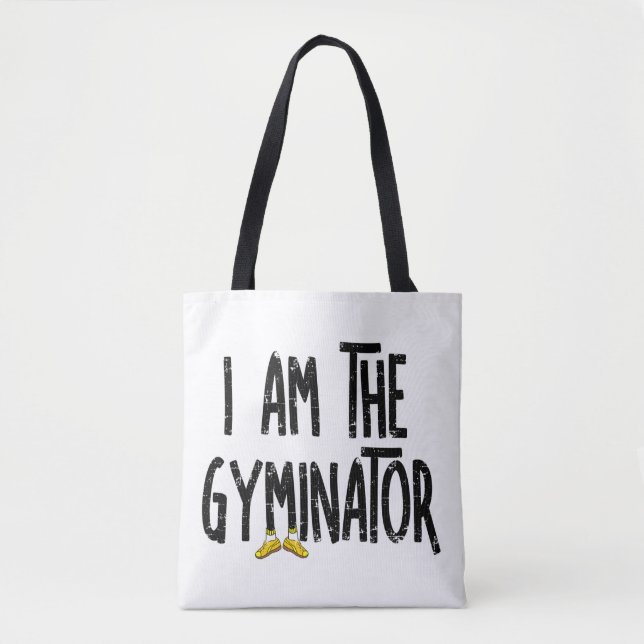 Gyminator Rough Text Tote Bag (Front)