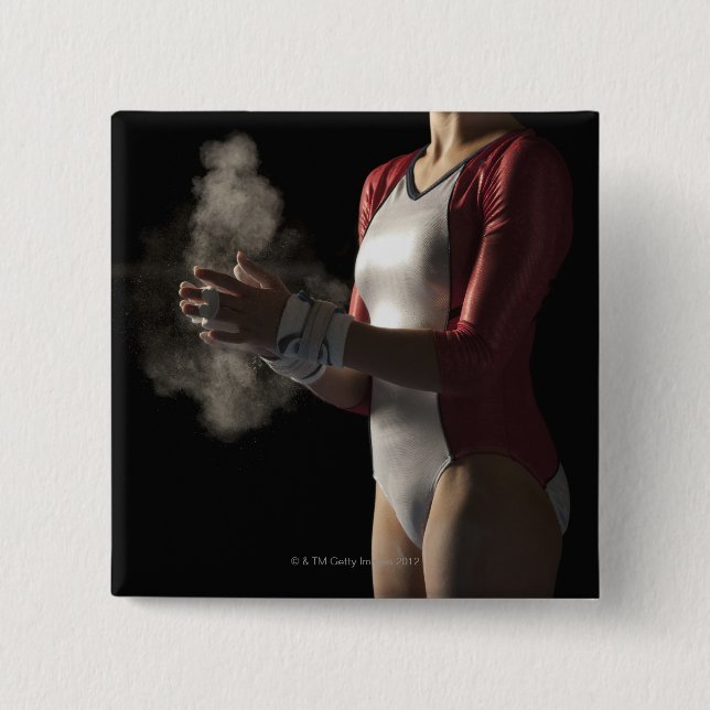 Gymnast 3 pinback button (Front)