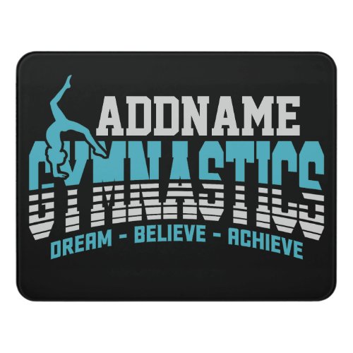 Gymnast ADD NAME Gymnastics Team Backbend Kickover Door Sign