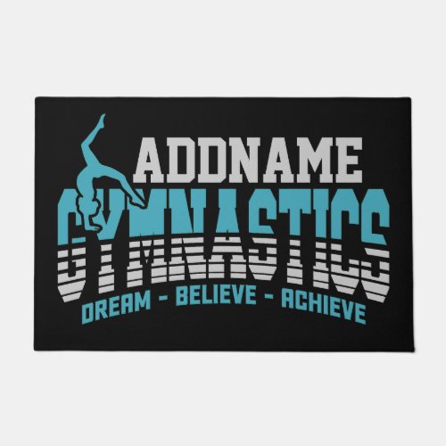 Gymnast ADD NAME Gymnastics Team Backbend Kickover Doormat