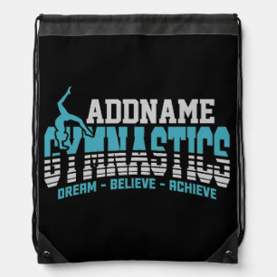 Gymnast ADD NAME Gymnastics Team Backbend Kickover Drawstring Bag