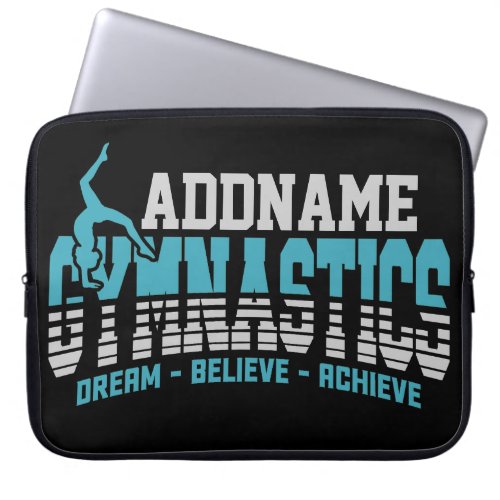 Gymnast ADD NAME Gymnastics Team Backbend Kickover Laptop Sleeve