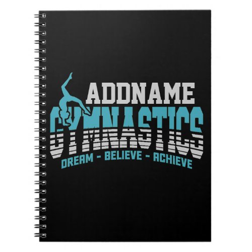 Gymnast ADD NAME Gymnastics Team Backbend Kickover Notebook