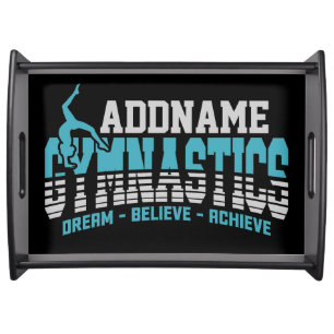 Gymnast ADD NAME Gymnastics Team Backbend Kickover Serving Tray