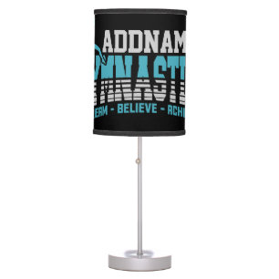 Gymnast ADD NAME Gymnastics Team Backbend Kickover Table Lamp