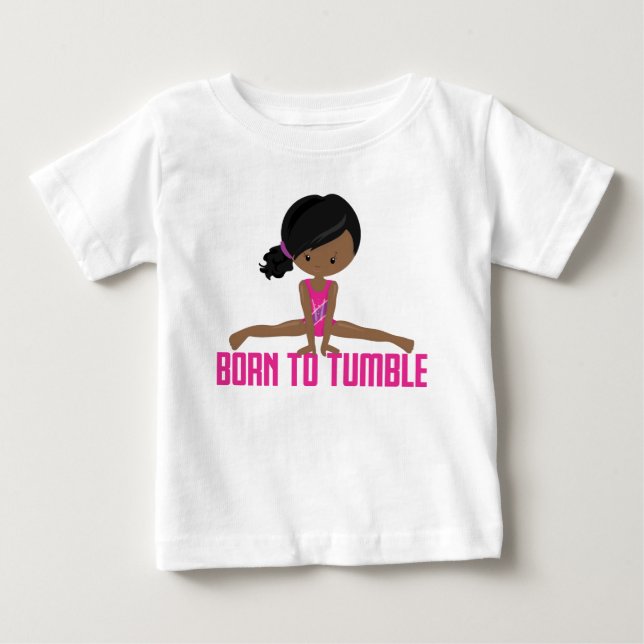 Gymnast-African American Baby T-Shirt (Front)