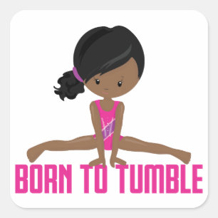Gymnast - African American Square Sticker