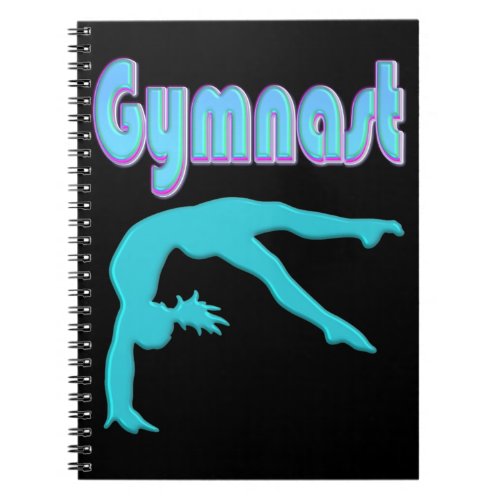 Gymnast Back Handspring Step Out Teal Notebook