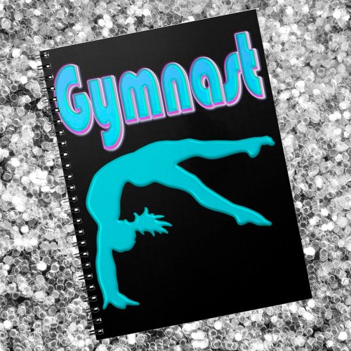 Gymnast Back Handspring Step Out Teal Notebook