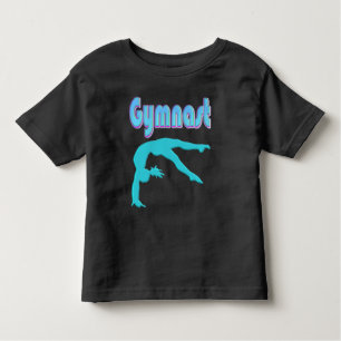 Gymnast Back Handspring Step Out Teal Toddler T-shirt