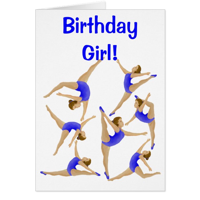 Gymnast Birthday Card