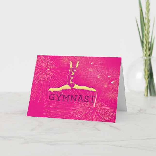 Gymnast Birthday Card (Front)