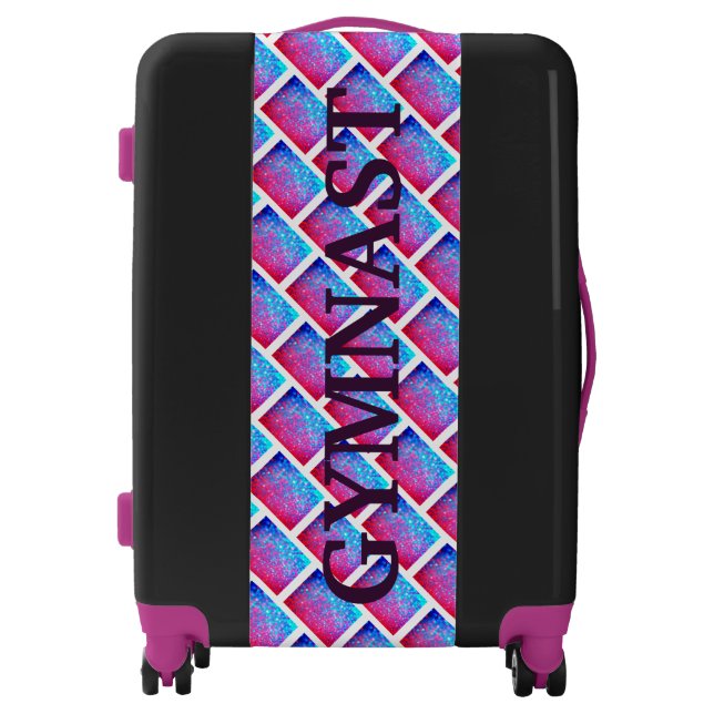GYMNAST BLOCK SPARKLE LUGGAGE (Front)