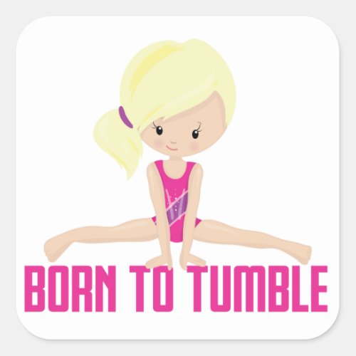 Gymnast _ Blonde Square Sticker