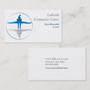 Gymnast Blue Gray Business Card
