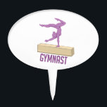 Gymnast Cake Topper<br><div class="desc">Gymnasts will love a balance beam design.</div>