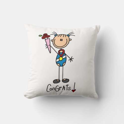 Gymnast Champion Throw Pillow