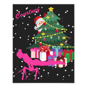 Gymnast Christmas: Santa Bring Me Gymnastics Bars Photo Print