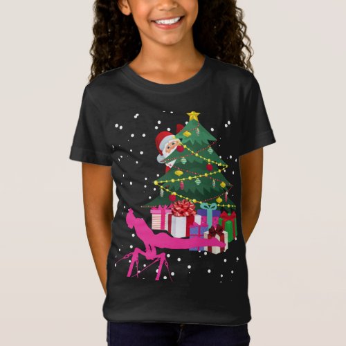 Gymnast Christmas Santa Bring Me Gymnastics Bars T_Shirt