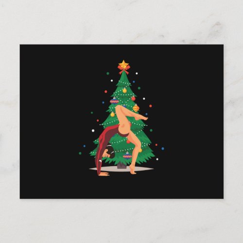 Gymnast Christmas Tree Gymnast Athletic Sport Gift Postcard