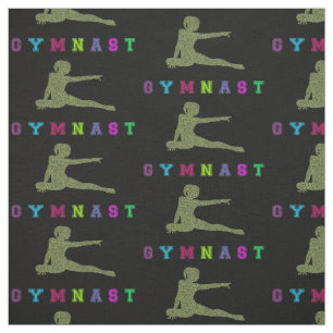 Gymnast Colorful Letters Fabric