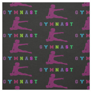Gymnast Colorful Letters Fabric