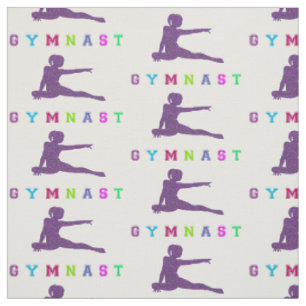 Gymnast Colorful Letters Fabric