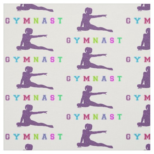 Gymnast Colorful Letters Fabric