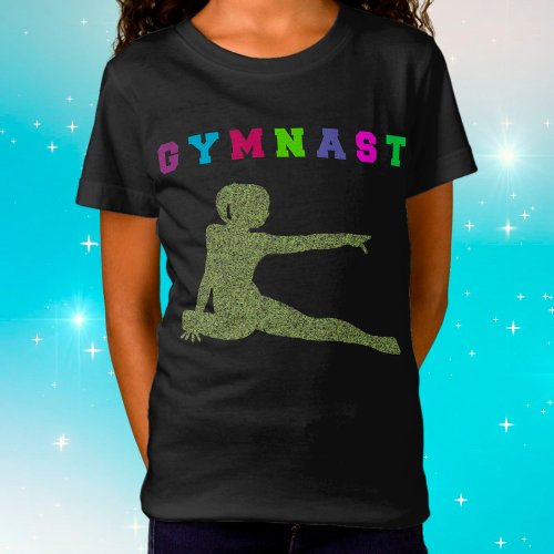 Gymnast Colorful Letters T_Shirt