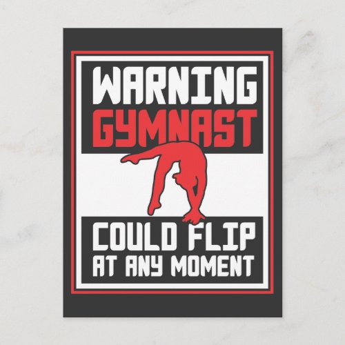 GymnastCould Flip at Any Moment Gymnastics Postcard