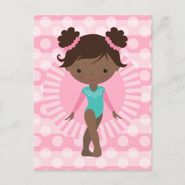Gymnast - Cute Gymnastics African American Postcard (Front)
