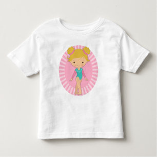 Gymnast - Cute Gymnastics Pink Aqua Blonde A Toddler T-shirt