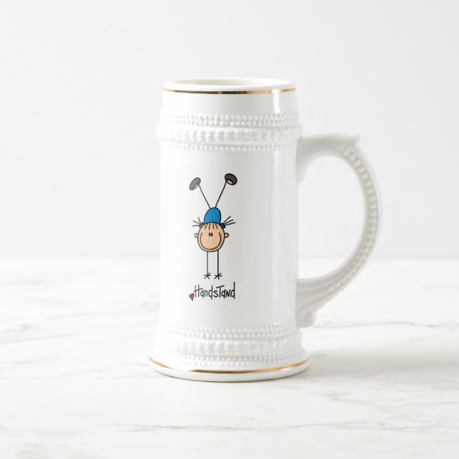 Gymnast Doing Handstands Beer Stein (Right)