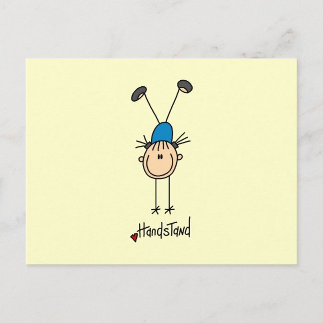 Gymnast Doing Handstands Postcard (Front)