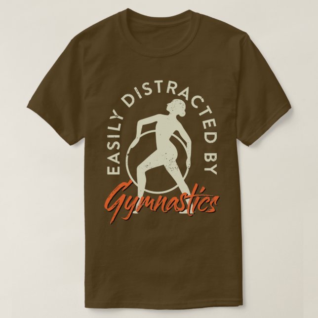 Gymnast Easily Distracted By Gymnastics Women Flip T-Shirt (Design Front)