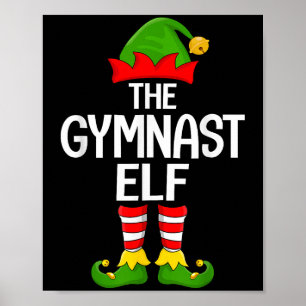 Gymnast Elf Matching Family Gymnastics Elf Squad C Poster