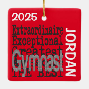 Gymnast Extraordinaire CUSTOM Ceramic Ornament