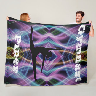 Gymnast Fleece Blanket with Custom Name