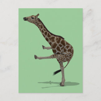 Gymnast Giraffe Postcard
