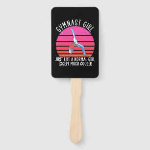 Gymnast Girl Hand Fan